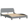 vidaXL Estructura de cama sin colchón Hanko tela gris claro 140x190 cm
