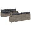 vidaXL Conjunto de sof&aacute; de jard&iacute;n 7 uds. Gris 100 x 55 x 73 cm