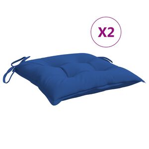 vidaXL Cojines de silla de jard&iacute;n 2 uds tela Oxford azul 40x40x7 cm