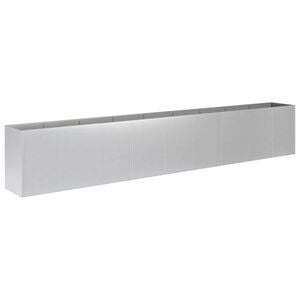 vidaXL Macetero de Jard&iacute;n Plateado 360 x 40 x 60 cm Acero Galvanizado