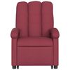 vidaXL Sill&oacute;n reclinable elevable tela rojo tinto
