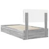 vidaXL Cama con almacenamiento con cabecera Gris Sonoma 90 x 200 cm