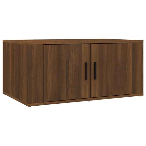 vidaXL Mesa de centro madera contrachapada roble marrón 80x50x36 cm