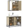 vidaXL Set de muebles de baño 2 pzas madera contrachapada roble Sonoma