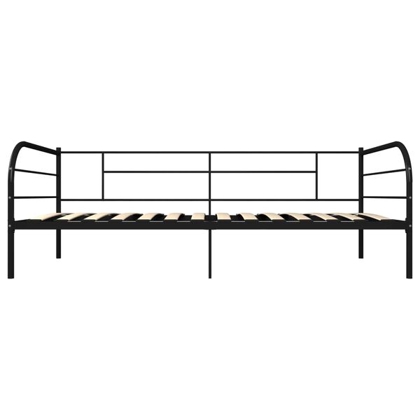 vidaXL Estructura de cama sin colchón metal negro 90x200 cm