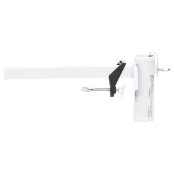 vidaXL Abrazadera de sombrilla para balc&oacute;n acero blanco 38 mm