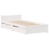 vidaXL Estructura de cama sin colchón madera maciza blanca 75x190 cm