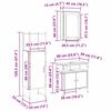 vidaXL Juego de muebles de ba&ntilde;o 3 pcs Marr&oacute;n Madera contrachapada