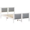 vidaXL Estructura de cama con cabecera Gris Claro 120 x 190 cm tela