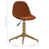 vidaXL Sillas de comedor giratorias 4 unidades terciopelo marr&oacute;n