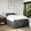 vidaXL Cama box spring con colch&oacute;n tela gris oscuro 120x200 cm