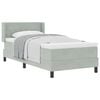 vidaXL Cama tipo Box Spring Gris Claro 200 x 100 cm Terciopelo