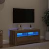 vidaXL Mueble de TV luces LED madera roble artisan 90x35x40 cm
