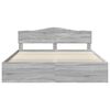 vidaXL Estructura de cama con cabecera Gris Sonoma 180 x 200 cm