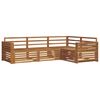vidaXL Conjunto de sof&aacute;s de exterior 4 pcs Natural