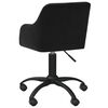 vidaXL Silla de comedor giratoria tela negro