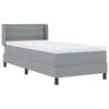 vidaXL Cama tipo Box Spring Gris Claro 200 x 80 cm Poli&eacute;ster