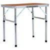 vidaXL Mesa de camping plegable aluminio 60x45 cm