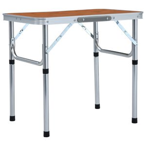 vidaXL Mesa de camping plegable aluminio 60x45 cm