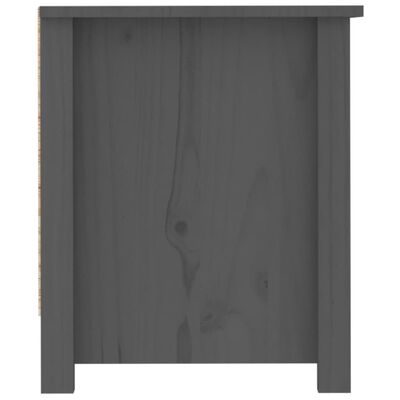 vidaXL Armario zapatero de madera maciza de pino gris 110x38x45,5 cm