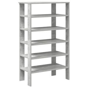 vidaXL Zapatero madera contrachapada gris hormig&oacute;n 61x32x105 cm