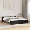 vidaXL Estructura de cama doble sin colch&oacute;n madera negro 150x200 cm