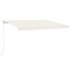 vidaXL Toldo retr&aacute;ctil manual crema 400x350 cm