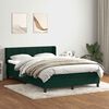 vidaXL Cama box spring con colch&oacute;n terciopelo verde oscuro 160x220 cm