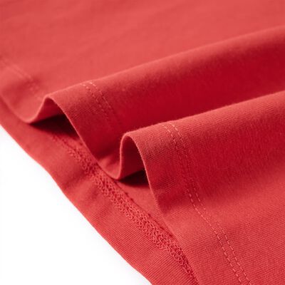 Camiseta infantil de manga larga rojo tostado 92