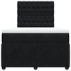 vidaXL Cama box spring con colch&oacute;n terciopelo negro 120x190 cm