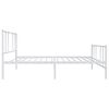 vidaXL Estructura cama sin colch&oacute;n con estribo metal blanco 75x190 cm