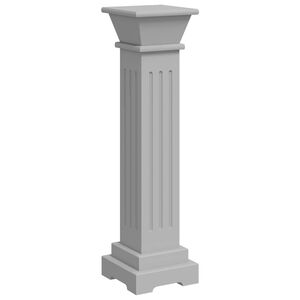 vidaXL Soporte plantas pilar cuadrado cl&aacute;sico gris 17x17x66 cm MDF