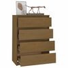 vidaXL Armario auxiliar madera maciza de mango marrón miel 60x36x84 cm
