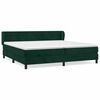vidaXL Cama box spring con colch&oacute;n terciopelo verde oscuro 200x200 cm