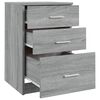 vidaXL Mesita de noche madera contrachapada gris Sonoma 40x40x63 cm