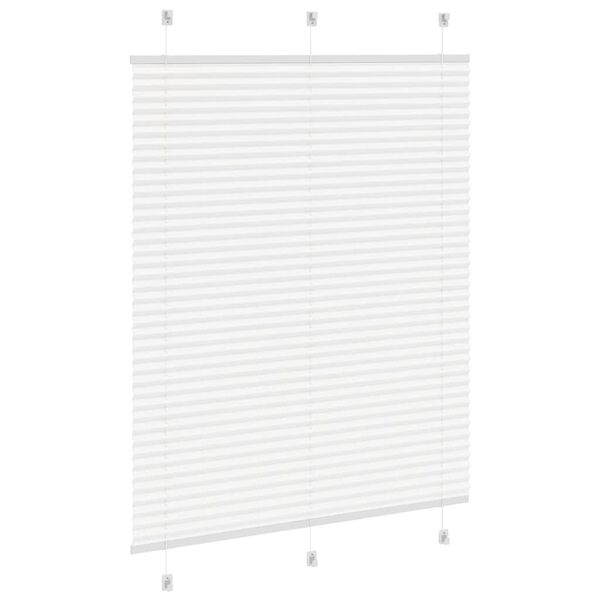 vidaXL Estor Plisado blanco 105x150 cm Tela Ancho 104,4 cm Poli&eacute;ster