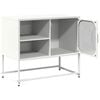 vidaXL Mueble para TV de acero blanco 68x39x60,5 cm