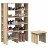 vidaXL Armario Zapatero 2 pcs Roble Sonoma Madera de ingenier&iacute;a