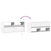 vidaXL Mueble de TV de pared con luces LED blanco 100x31x45 cm