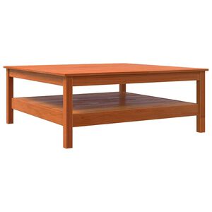 vidaXL Mesa de centro madera maciza de pino marr&oacute;n cera 100x100x40 cm