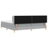 vidaXL Cama tipo Box Spring con colch&oacute;n Gris claro 200 x 200 cm tela