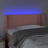 vidaXL Cabecero con LED de terciopelo rosa 103x16x78/88 cm