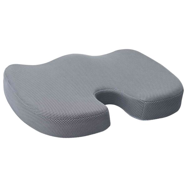 vidaXL Almohada para el asiento Color s&oacute;lido Gris 47 x 37 x 8 cm