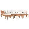 vidaXL Conjunto de sof&aacute;s de jard&iacute;n 4 uds. Marr&oacute;n y crema