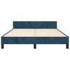 vidaXL Estructura de cama sin colch&oacute;n terciopelo azul oscuro 140x190cm