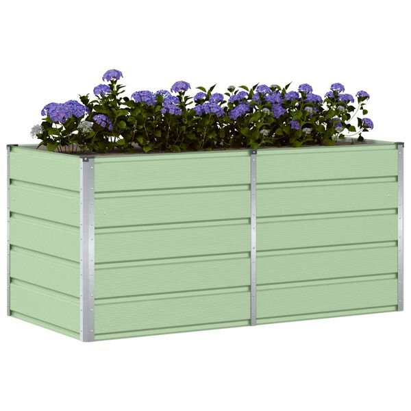 vidaXL Jardinera Verde 160 x 80 x 75 cm Acero