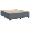 vidaXL Cama box spring con colch&oacute;n terciopelo gris oscuro 180x200 cm