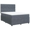 vidaXL Cama box spring con colch&oacute;n terciopelo gris oscuro 140x200 cm