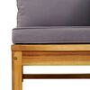 vidaXL Juego de muebles jard&iacute;n 6 pzas con cojines madera maciza acacia