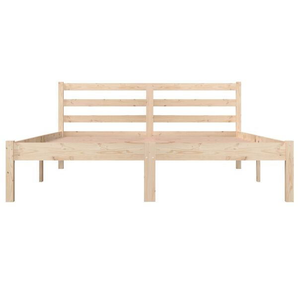 vidaXL Estructura de cama sin colchón madera maciza pino 140x190 cm
